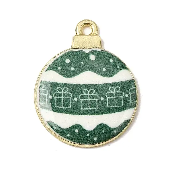 Christmas Printed Alloy Pendants