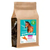 ZELENÁ ZEMĚ Konopné pamlsky pro koně příchuť mrkev 500 g