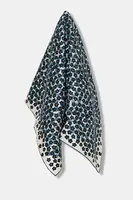 Hedvábný šátek Furla dámský, modrá barva, WT00099.BX4224.2677S