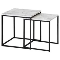 MID.YOU SADA ODKLÁDACÍCH STOLKŮ, černá, bílá