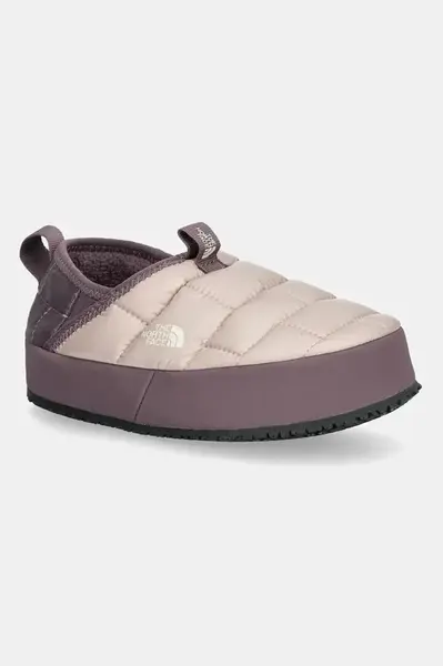 Dětské papuče The North Face Y THERMOBALL TRACTION MULE II růžová barva, NF0A39UXOIC1