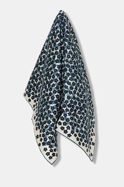 Hedvábný šátek Furla dámský, modrá barva, WT00099.BX4224.2677S