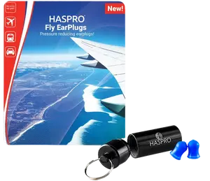 HASPRO Fly špunty do uší pro cestovatele 1 pár 2 ks