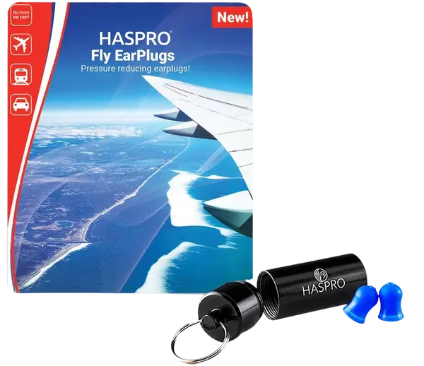HASPRO Fly špunty do uší pro cestovatele 1 pár 2 ks