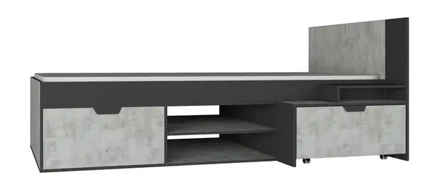 Dětská postel Nano NA13 Barva korpusu: Grafit/Enigma, Varianta Si: Pravá