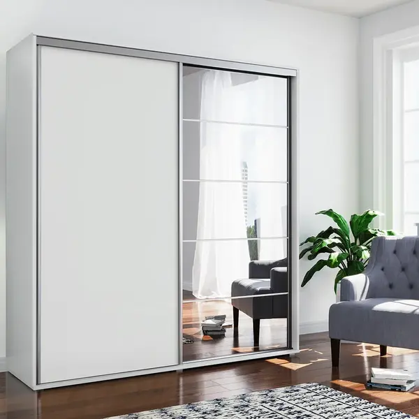 Šatní skříň Ska A21 XL Barva korpusu: Bílá, Rozměry: 175 cm, Dveře: Bílé