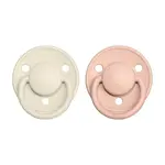 BIBS De Lux cumlíky zo silikónu ivory/blush