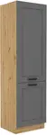 Vysoká skříňka pro vestavnou lednici Luna 60 LO-210 2F Barva korpusu: Dub artisan, Barva dvířek: Clay Grey