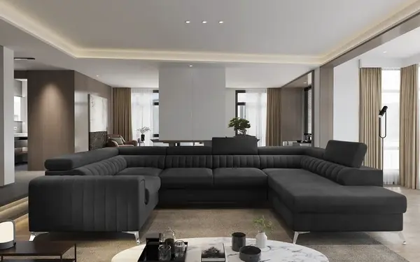 Sedací souprava Louis Provedení: Pravá U, látka: Velvetmat 6