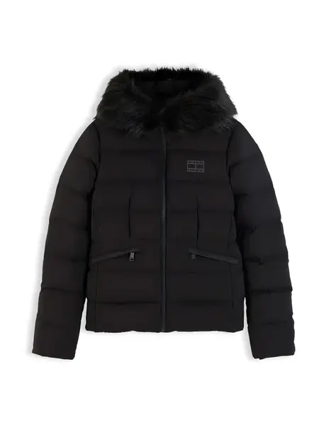Tommy Jeans Zimná bunda  sivá / čierna