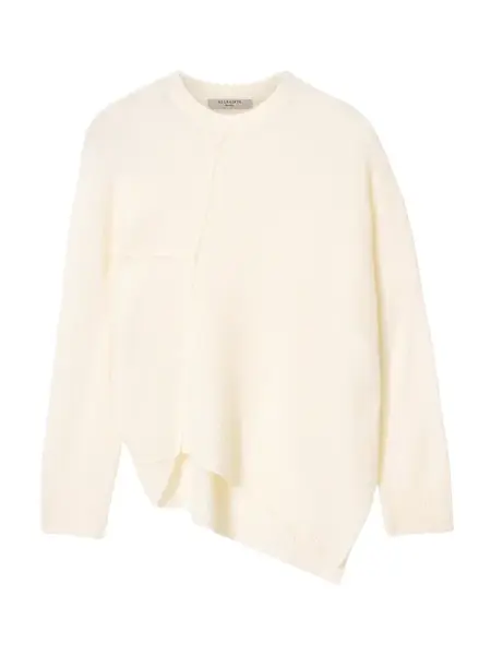 AllSaints Sveter 'Lock'  biela ako vlna