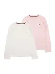 TOMMY HILFIGER Tričko  ružová / biela