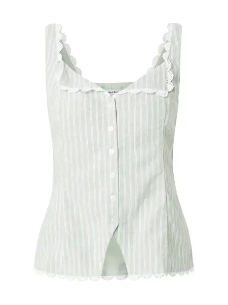 Abercrombie & Fitch Blúzka  svetlozelená / biela
