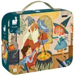 Janod Puzzle v kufříku Magická škola 200 ks