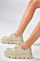 Fox Shoes Beige Thick Soled Women's Casual Shoes