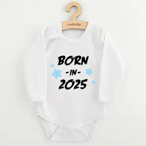 Detské body s potlačou BORN IN 2025 blue, vel. 68 (4-6m)