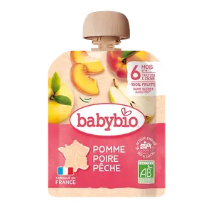 BABYBIO kapsička jablko hruška broskyňa
