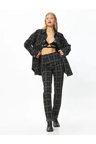 Koton třpytivé kalhoty s kapsami