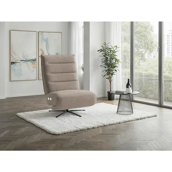 Sit & More RELAXAČNÍ KŘESLO, textil, šedohnědá