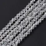 Clear Glass Bicone Beads Strands