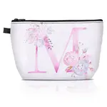 Flower & Letter Pattern Polyester Cosmetic Zipper Pouches
