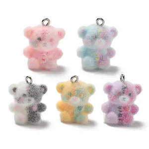 Flocking Opaque Resin Pendants