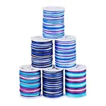 6Rolls 6 Styles Segment Dyed Polyester Thread