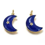 Brass Micro Pave Clear Cubic Zirconia Pendants