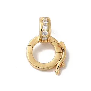 Rack Plating Brass Micro Pave Clear Cubic Zirconia Twister