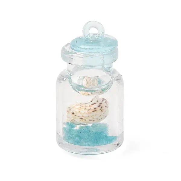 Transparent Resin & Natural Shell Pendants