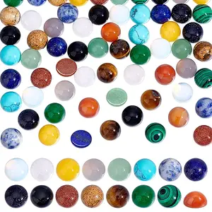 64Pcs 16 Styles Gemstone Cabochons