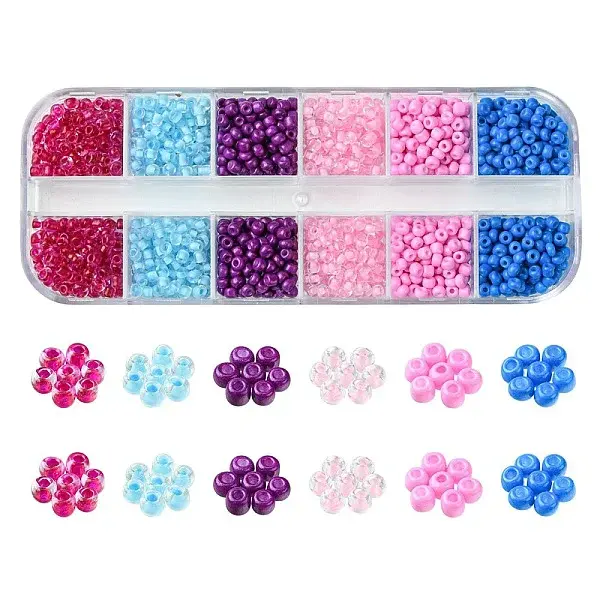 Mixed Styles Glass Round Seed Beads