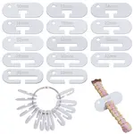 28Pcs Acrylic Band Weaving Width Gauge