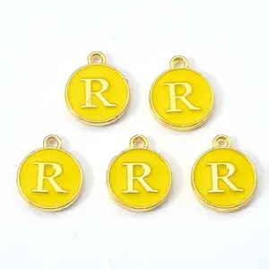 Golden Plated Alloy Enamel Charms