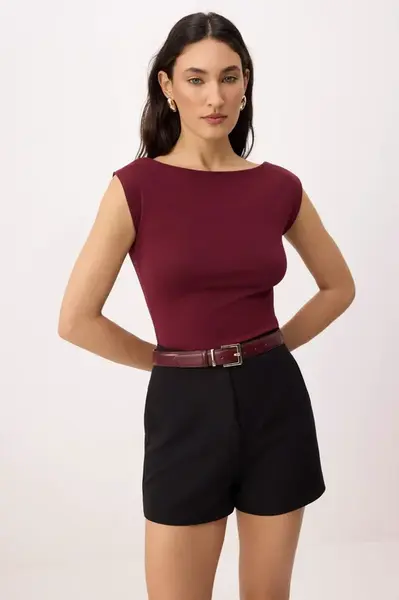 Trendyol Top  vínovo červená