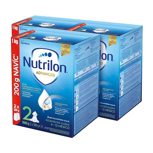 NUTRILON 2 Advanced pokračovací kojenecké mléko 6m+ 3 x 1000 g