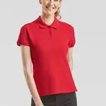 Polo Fruit of the Loom Red Women's T-shirt