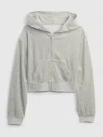 GAP Dětská teen mikina velur - Holky