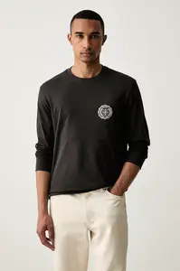 Armani Exchange  tričko s dlouhým rukávem pánské bavlněné