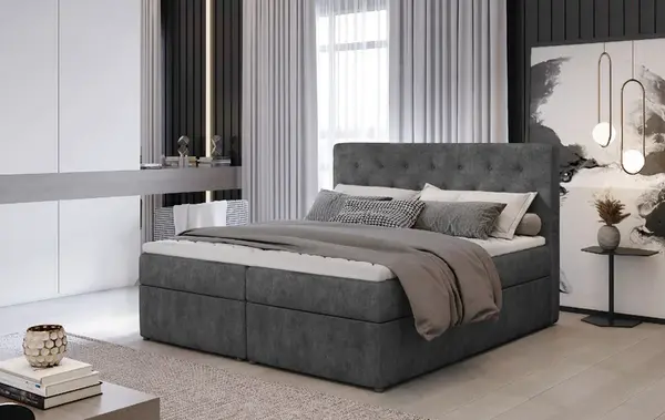 Boxspring Loree Rozměr: 160 x 200 cm, látka: Dora 95