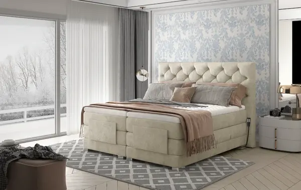 Boxspring Clover Rozměr: 180 x 200 cm, látka: Dora 21
