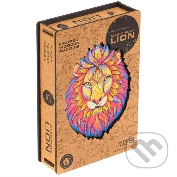 UNIDRAGON dřevěné puzzle - Lev, velikost KS
