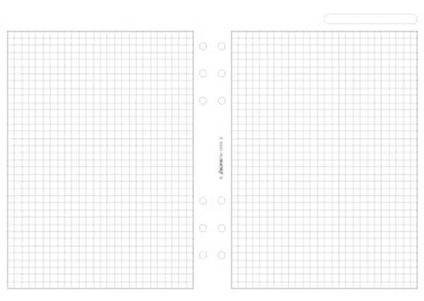 Filofax náplň A5, papír bílý čtverečkový