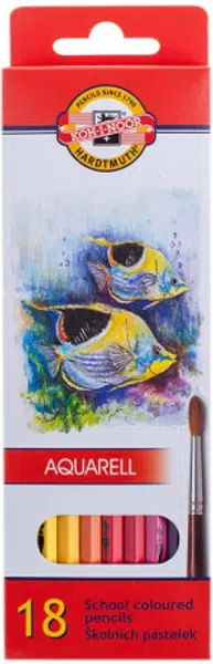 Pastelky akvarelové 18ks 3717 Ryby