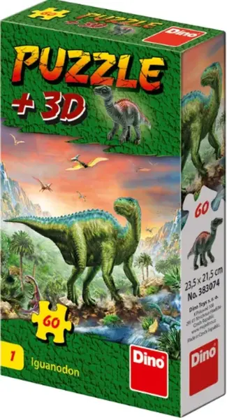 Puzzle Dinosauři + figurka 60 dílků (mix)