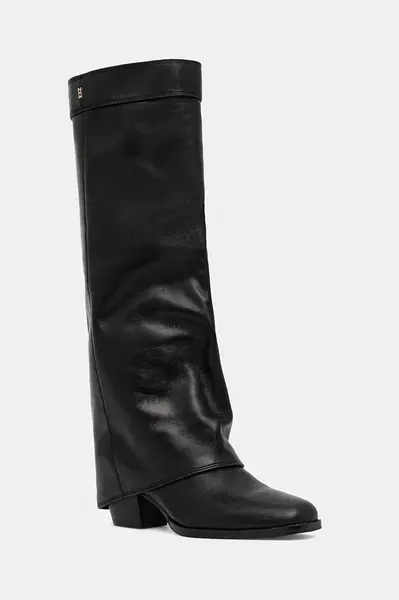 Kožené kozačky Nokwol Weather Black Leather