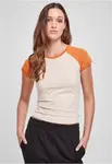Women's Organic Stretch Short Retro Baseball T-Shirt Softseagrass/Starrange