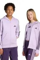 Dětská mikina adidas fialová barva, s kapucí, s aplikací, KB7307