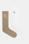 Ponožky Calvin Klein Jeans 2-pack pánské, zelená barva, 701231387