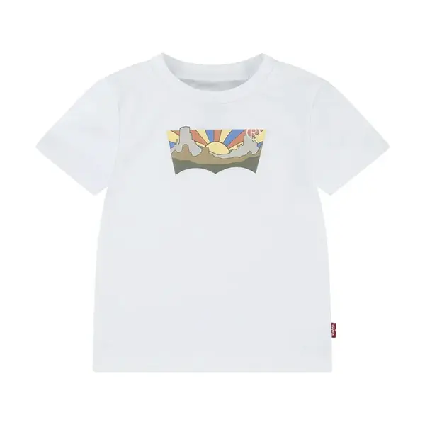 Kojenecké tričko Levi's SEASONAL BATWING TEE bílá barva, s potiskem, 6EM336